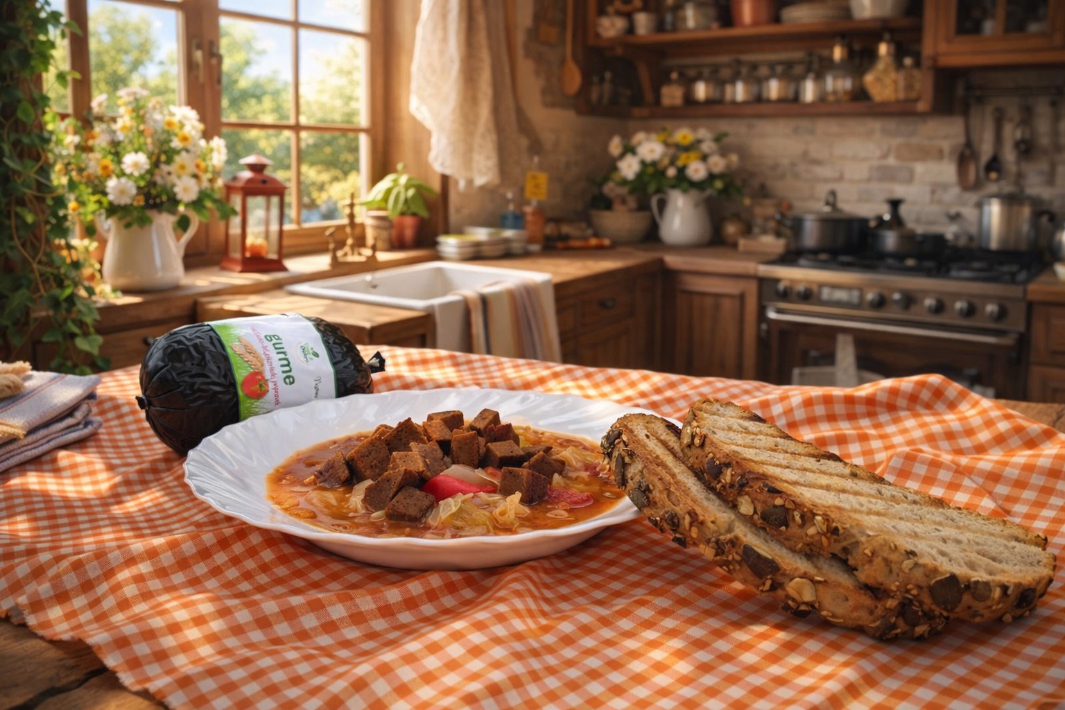 friško zelje s paradajzom i vege kobasicom i kruhom recepti proizvodi